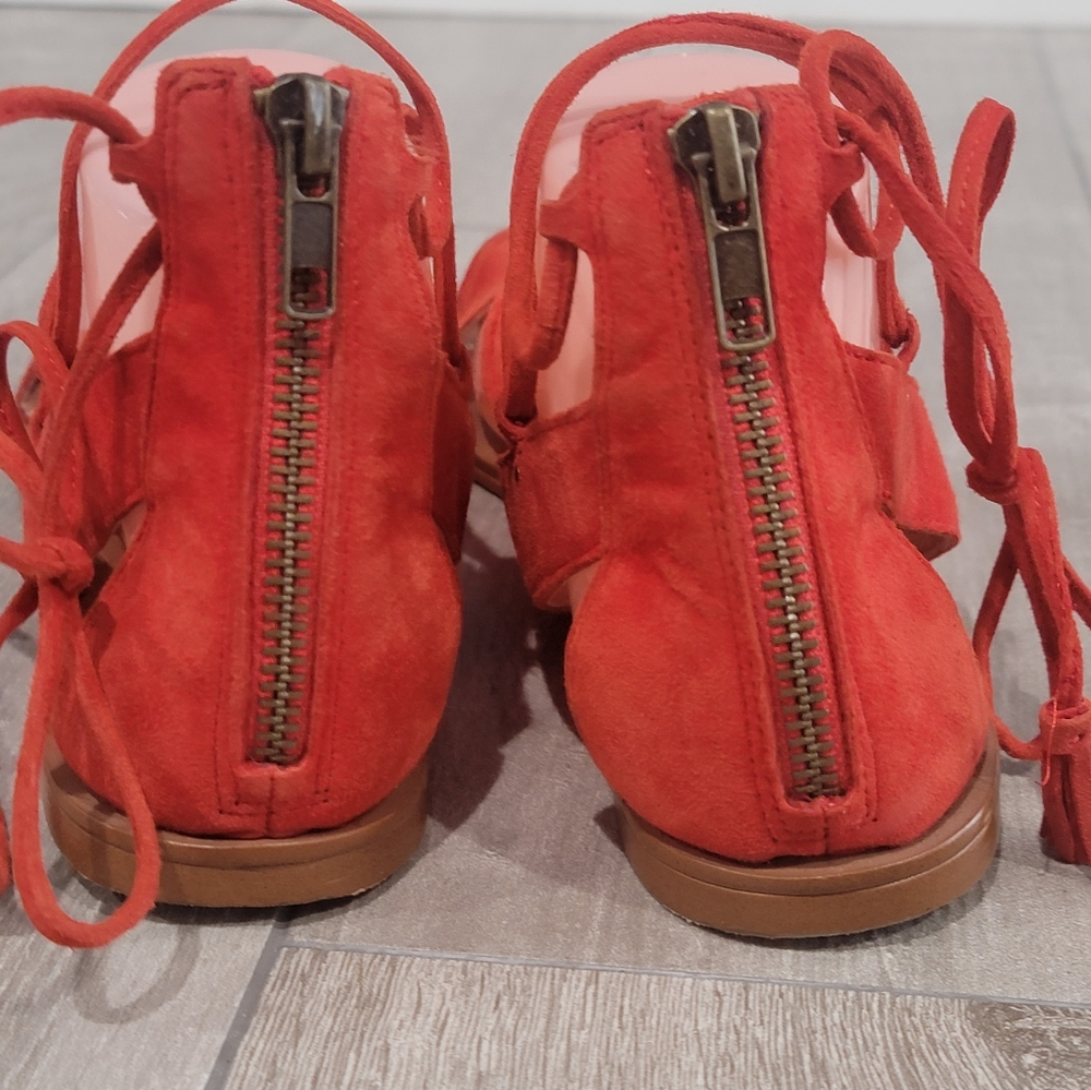 Madewell burnt orange suede gladiator sandals 8.5M - Picture 6 of 8